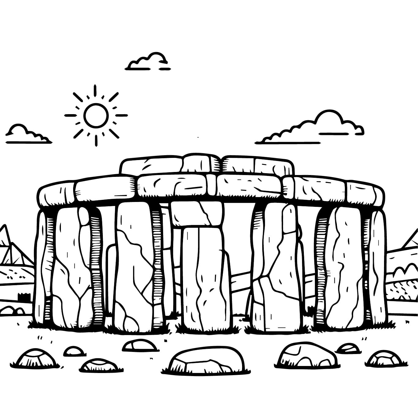 Drawing of Stonehenge