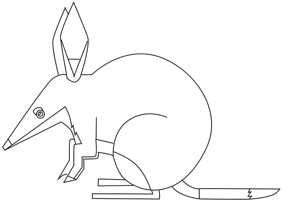 Easy Bilby coloring page