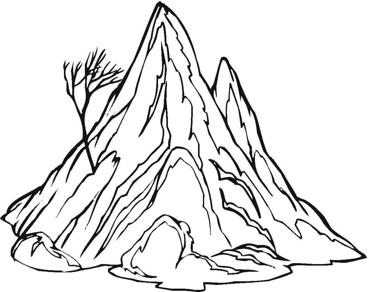 Free Drawing of Mountain