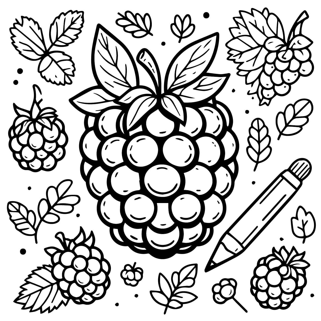 Free Printable Blackberry coloring page