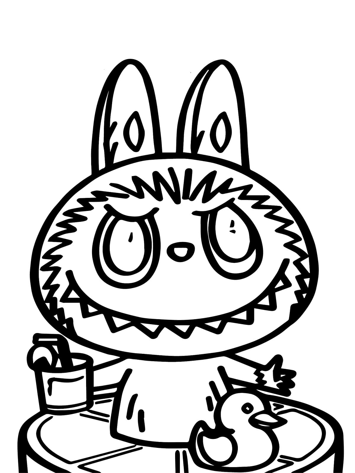 Free Printable Labubu coloring page