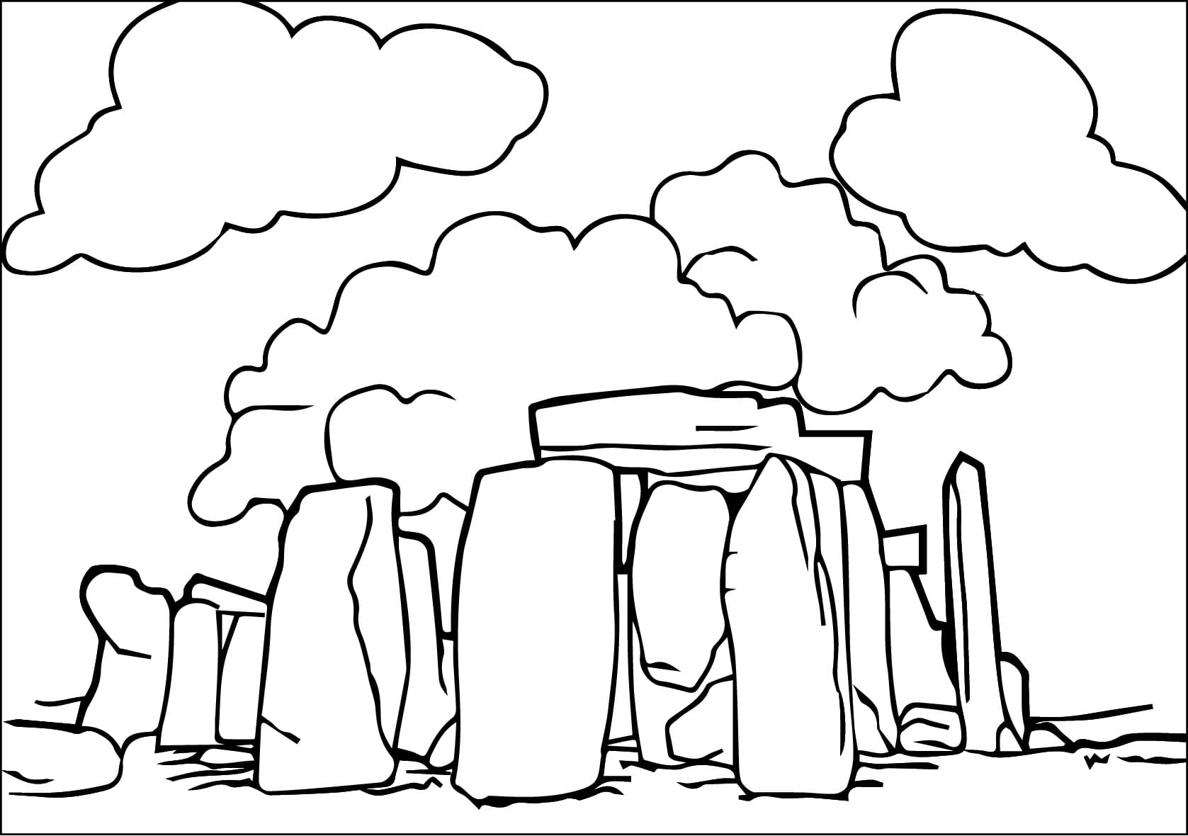 Free Printable Stonehenge coloring page