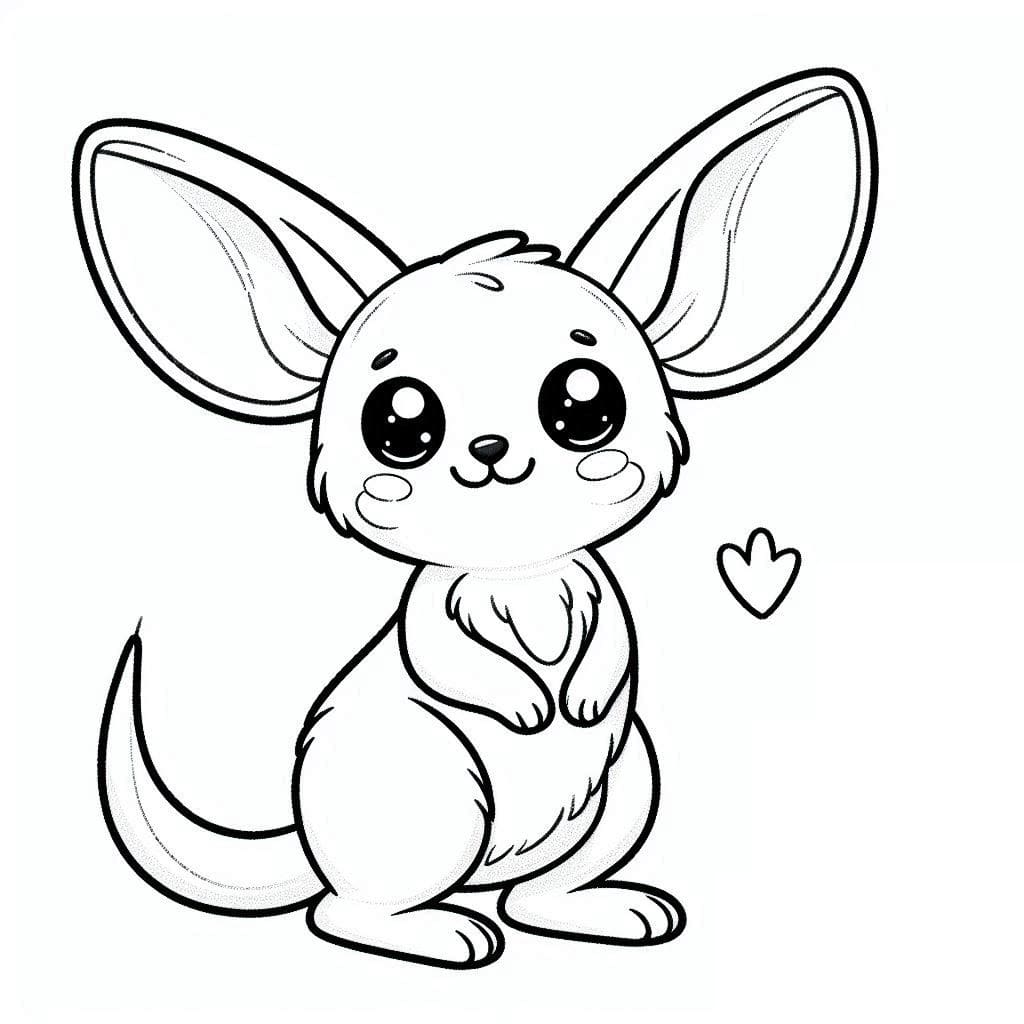 Kawaii Bilby coloring page