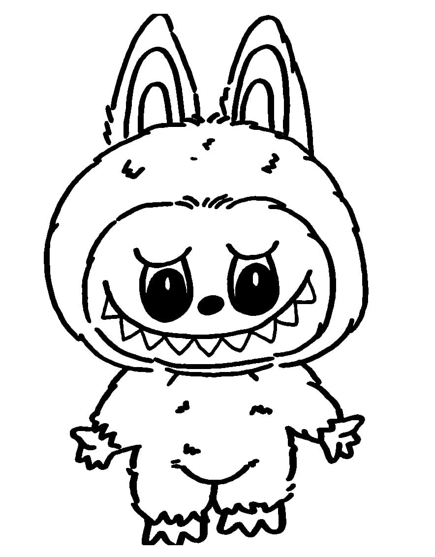 Labubu Monster coloring page