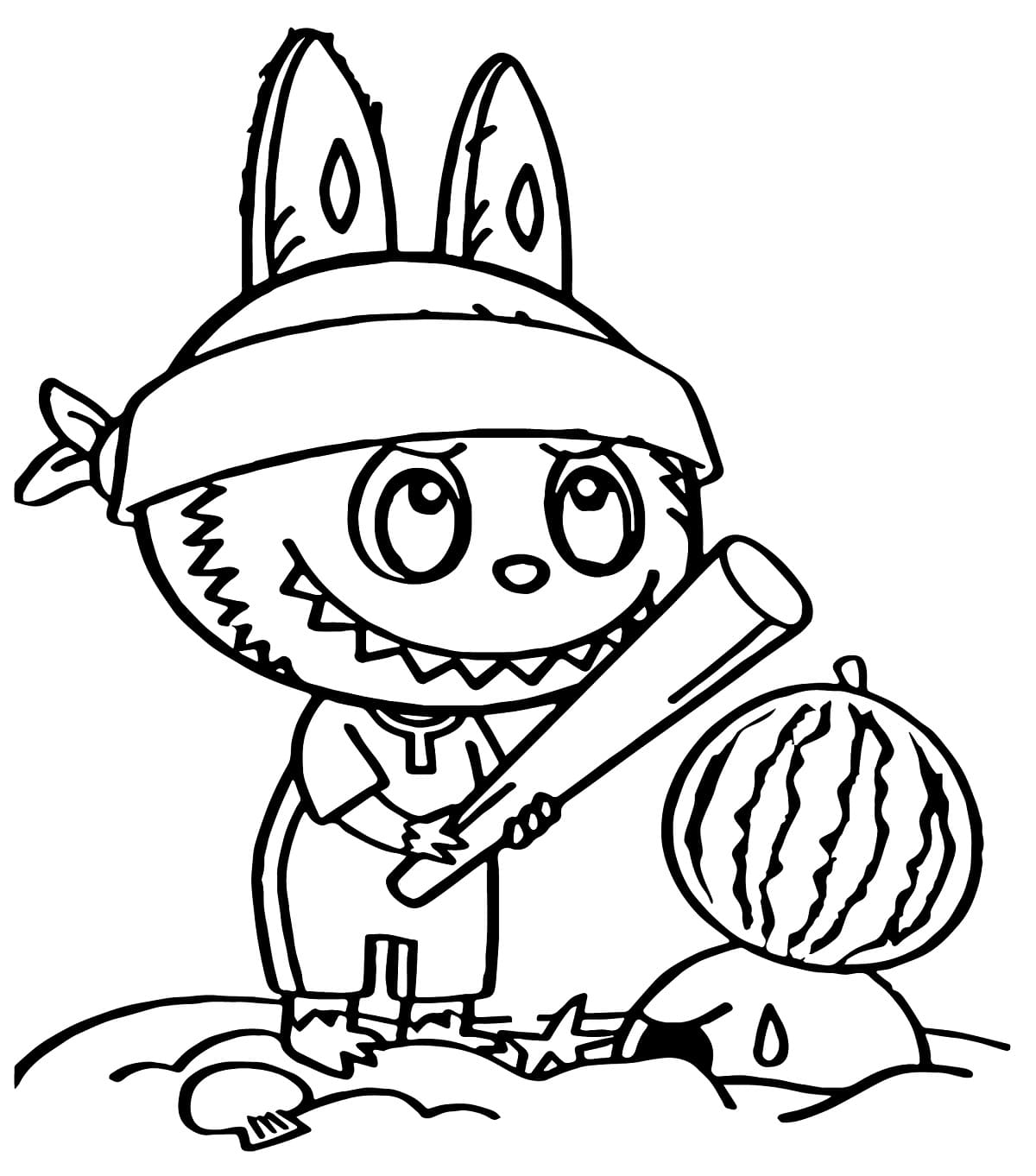 Labubu Printable coloring page