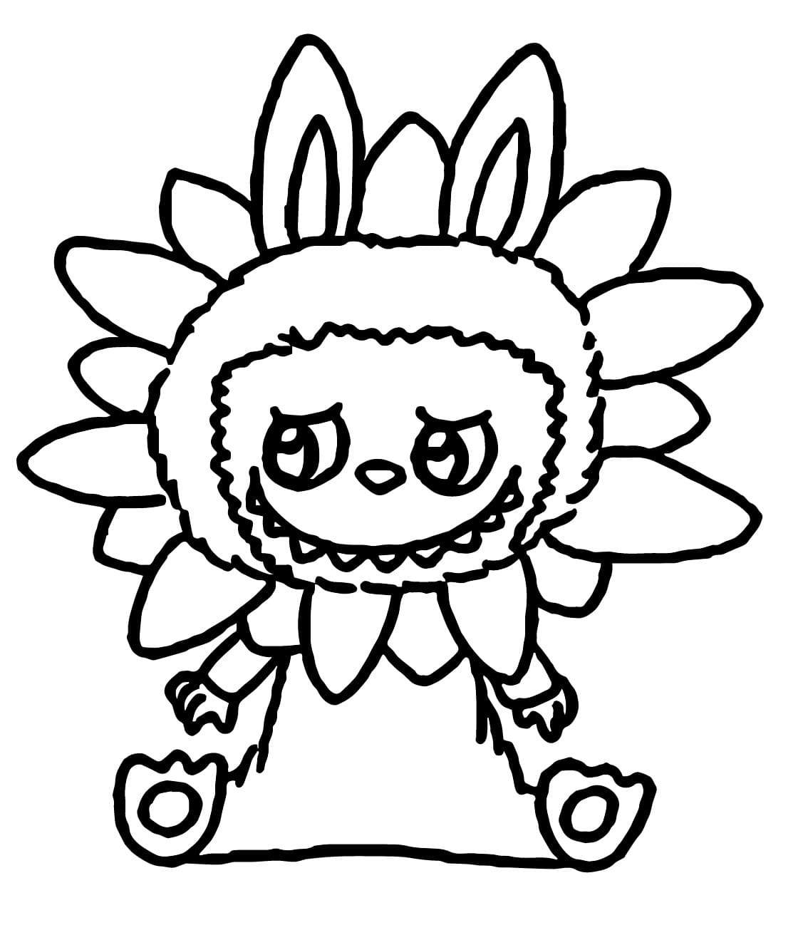 Lovely Labubu coloring page