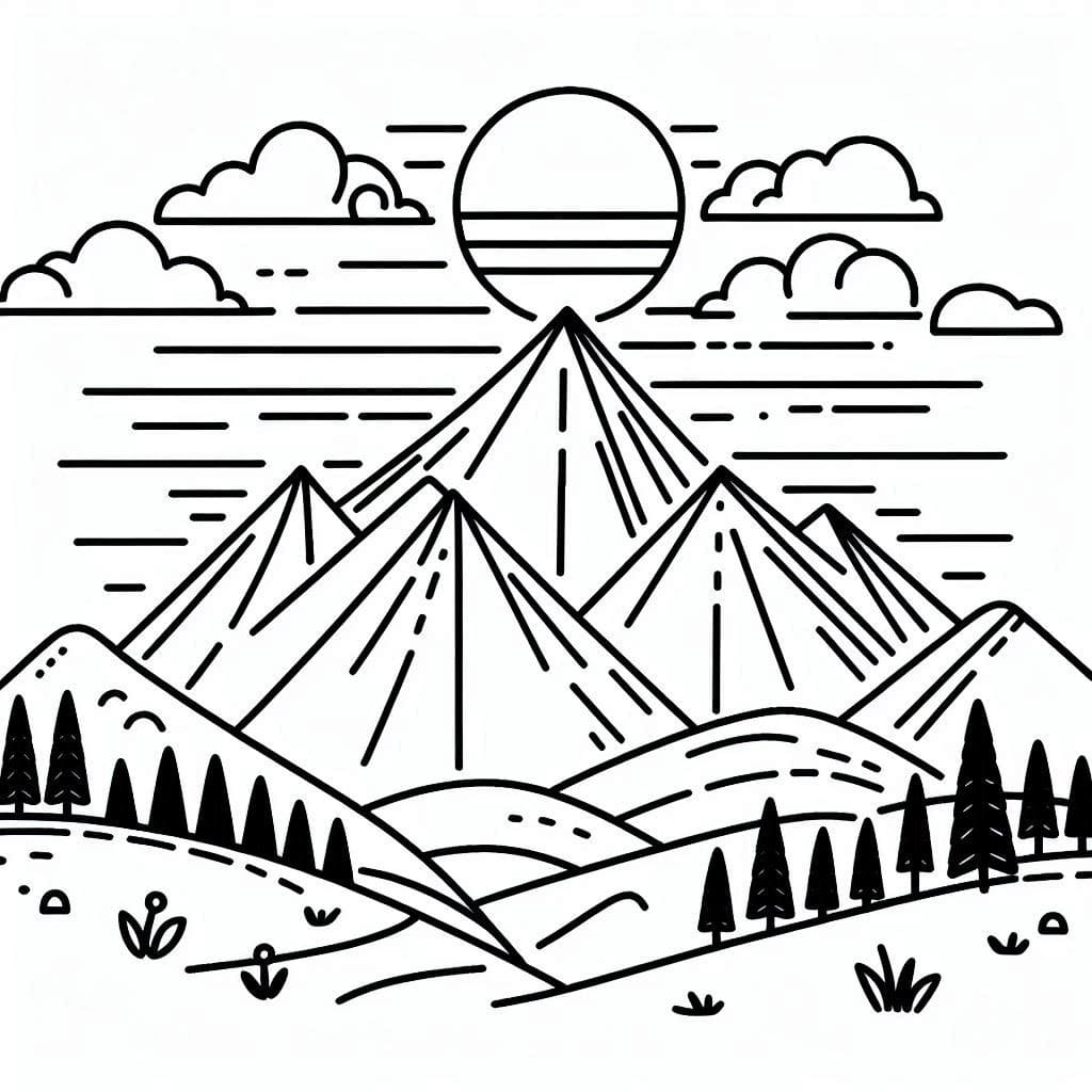 Mountain For Free coloring page