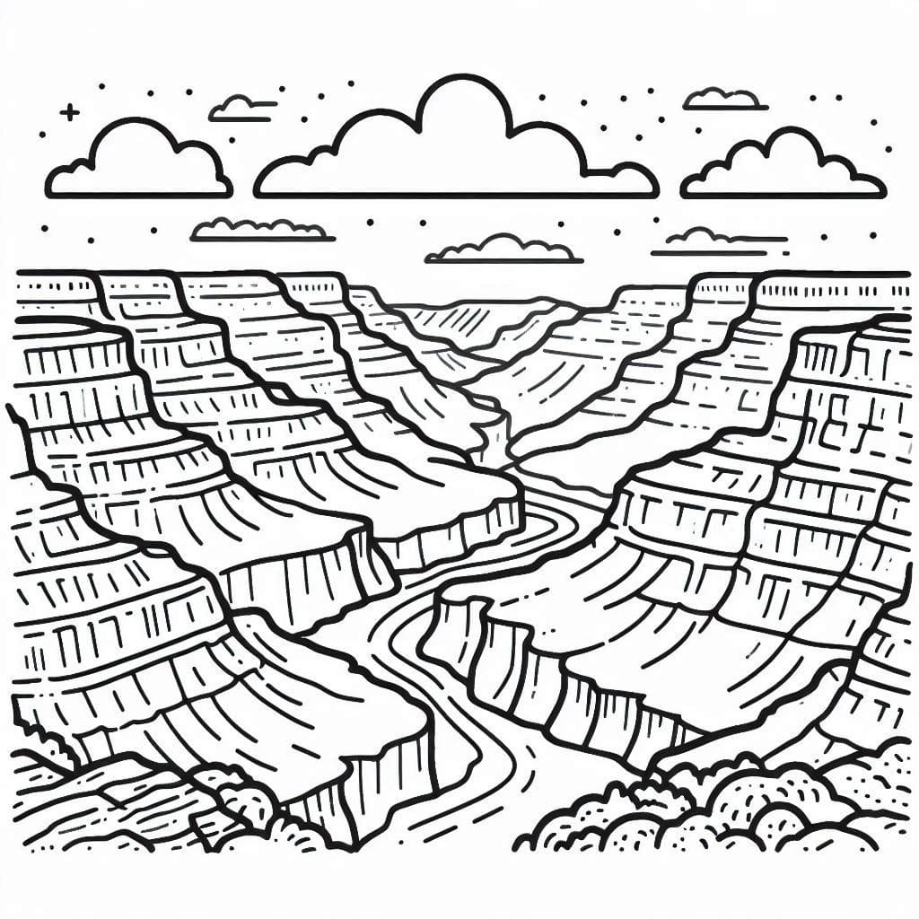 Nice Grand Canyon coloring page