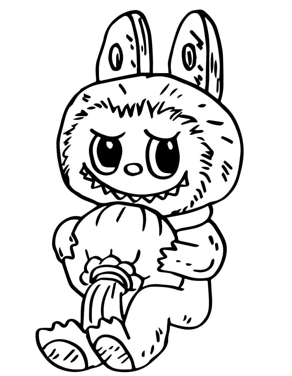 Print Labubu coloring page