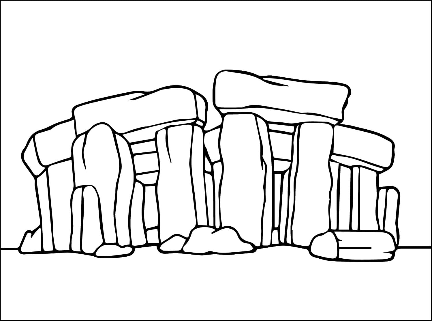 Stonehenge Image coloring page