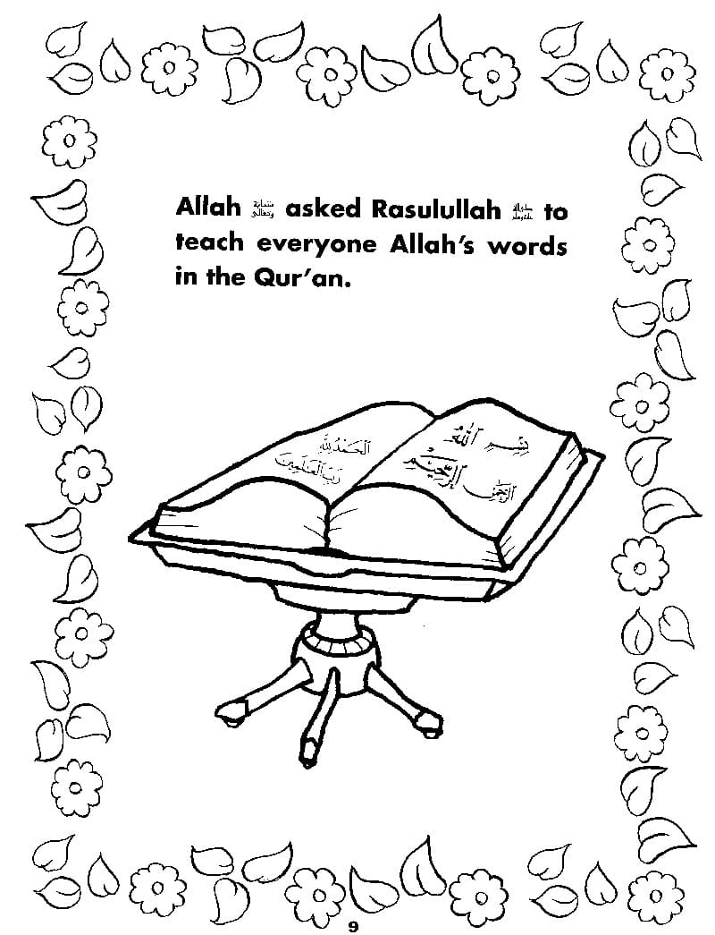 The Quran Book coloring page