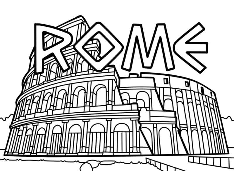 Wonderful Colosseum coloring page