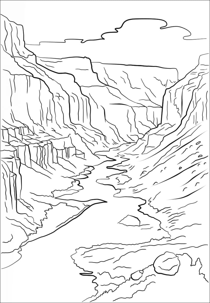 Wonderful Grand Canyon coloring page