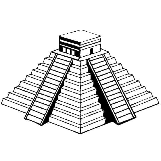 Wonders of the World Chichen Itza coloring page