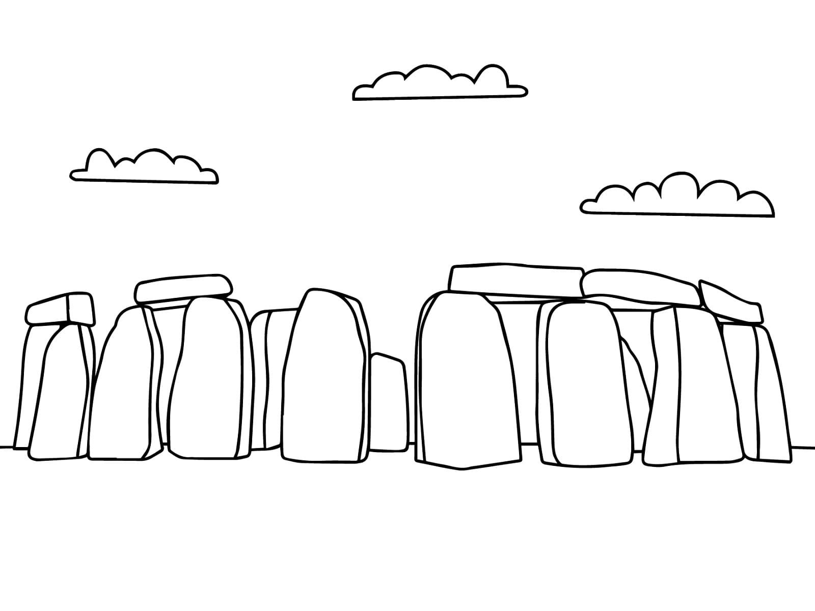 Wonders of the World Stonehenge coloring page