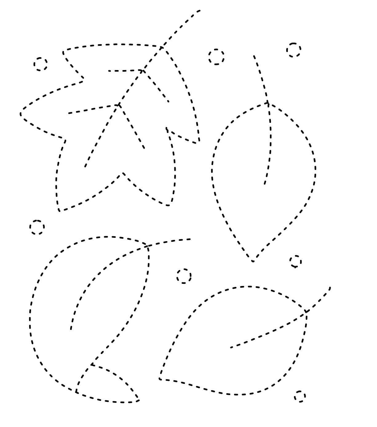 Autumn Leaves Tracing Worksheet