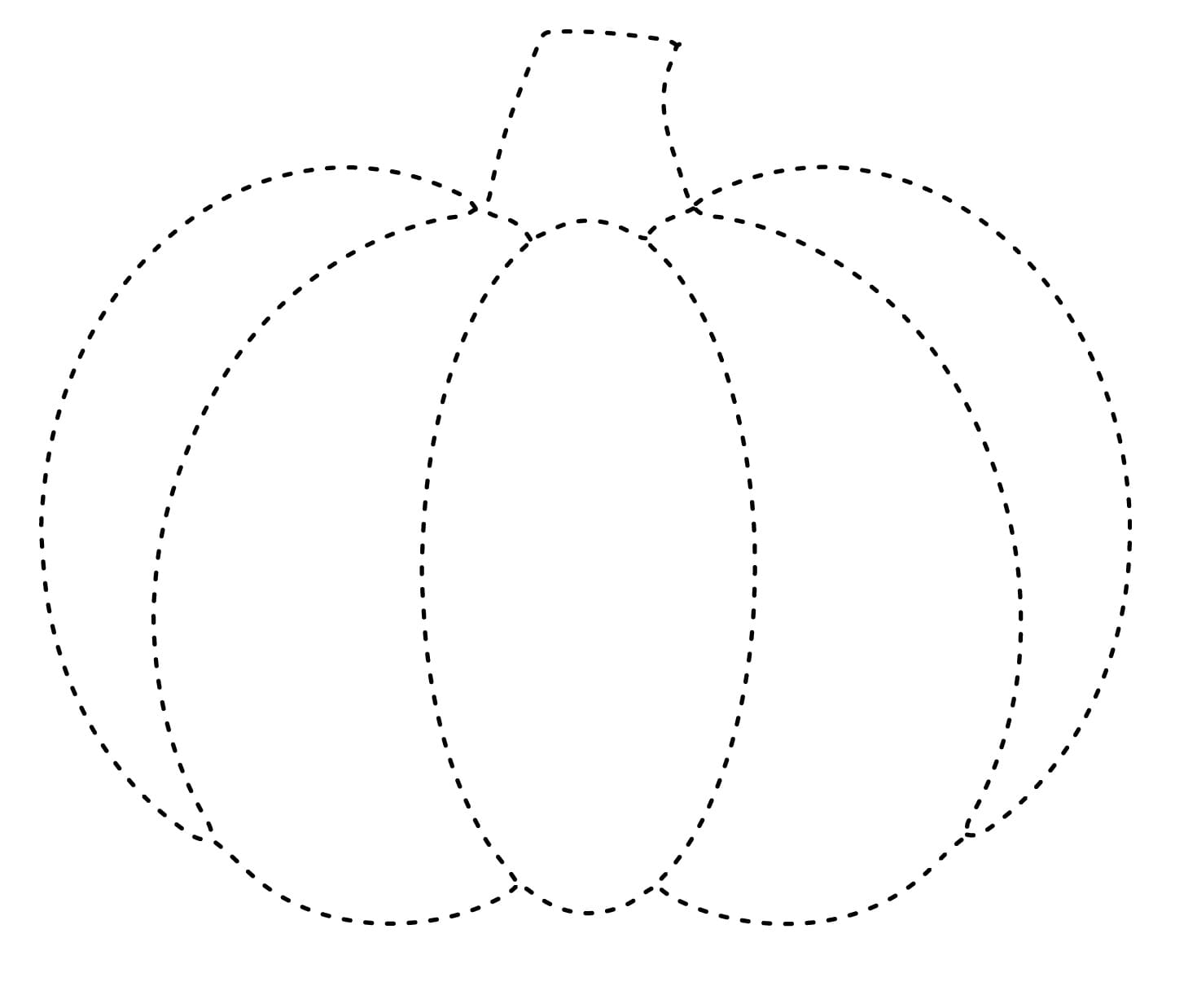 Autumn Pumpkin Tracing coloring page