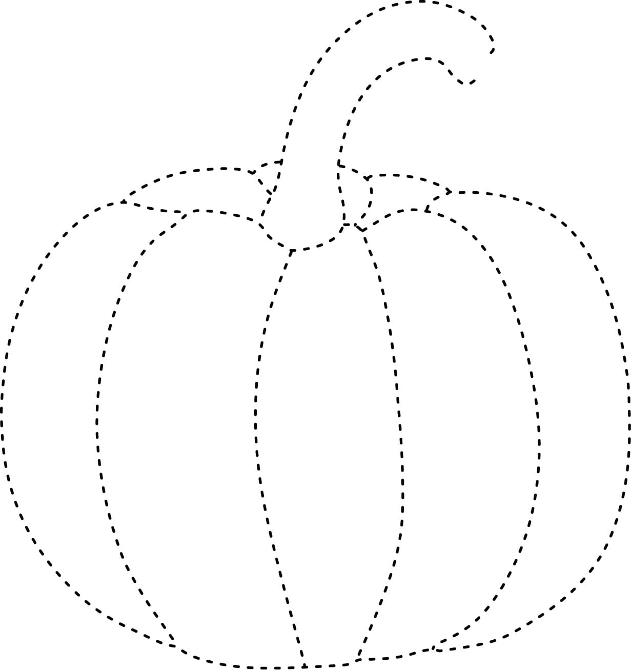 Autumn Pumpkin Tracing Sheet