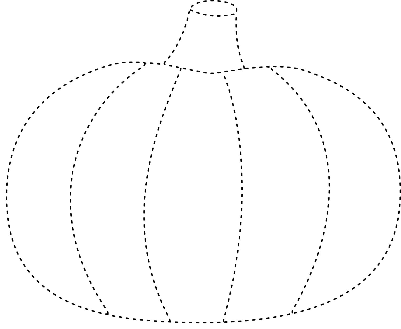 Autumn Pumpkin Tracing Worksheet