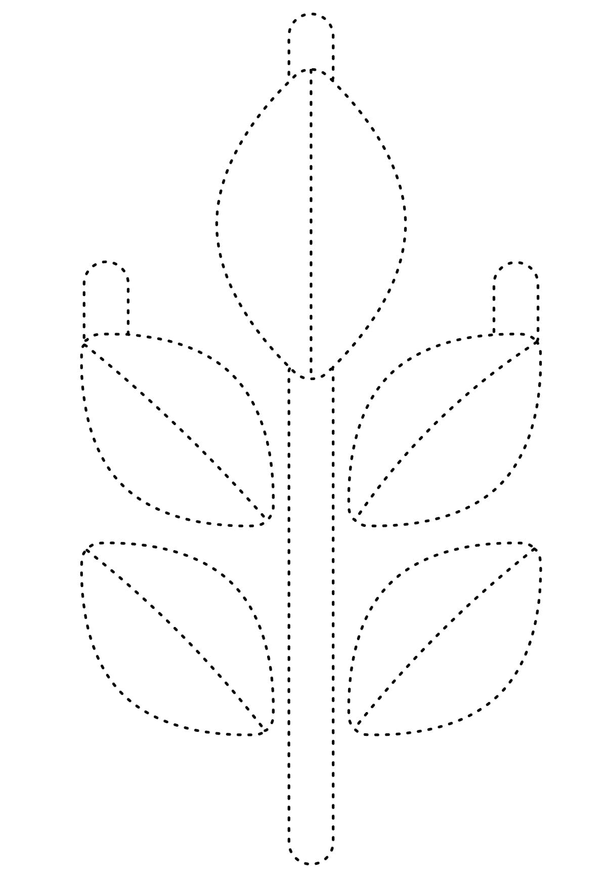 Autumn Wheat Tracing coloring page