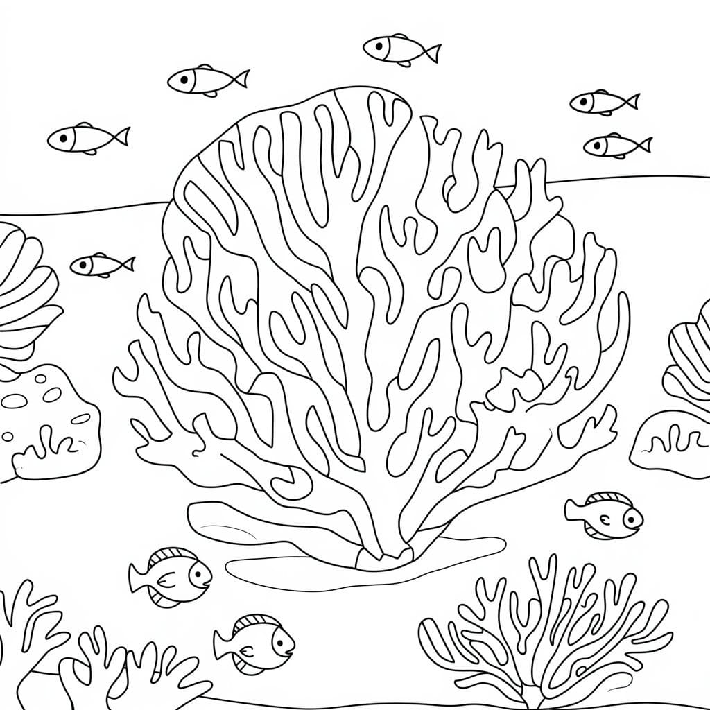 Awesome Ocean Scene coloring page