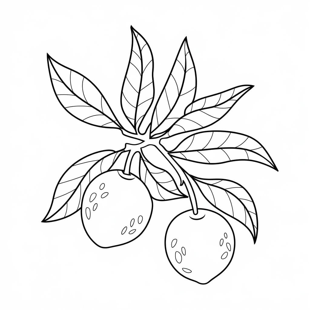 Citrus Plant Free Printable coloring page