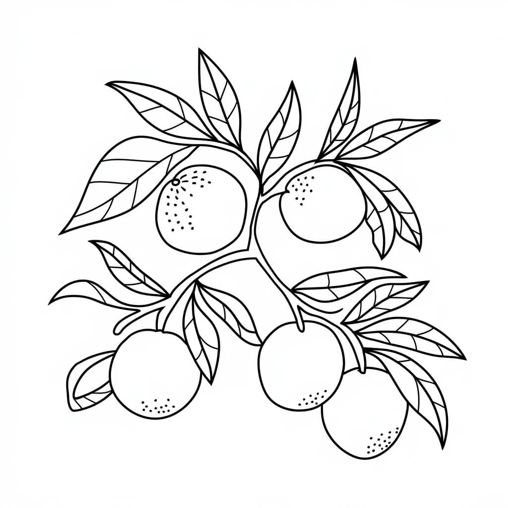 Citrus Plant Image coloring page