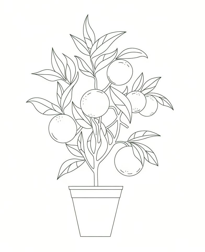 Citrus Plant in A Pot