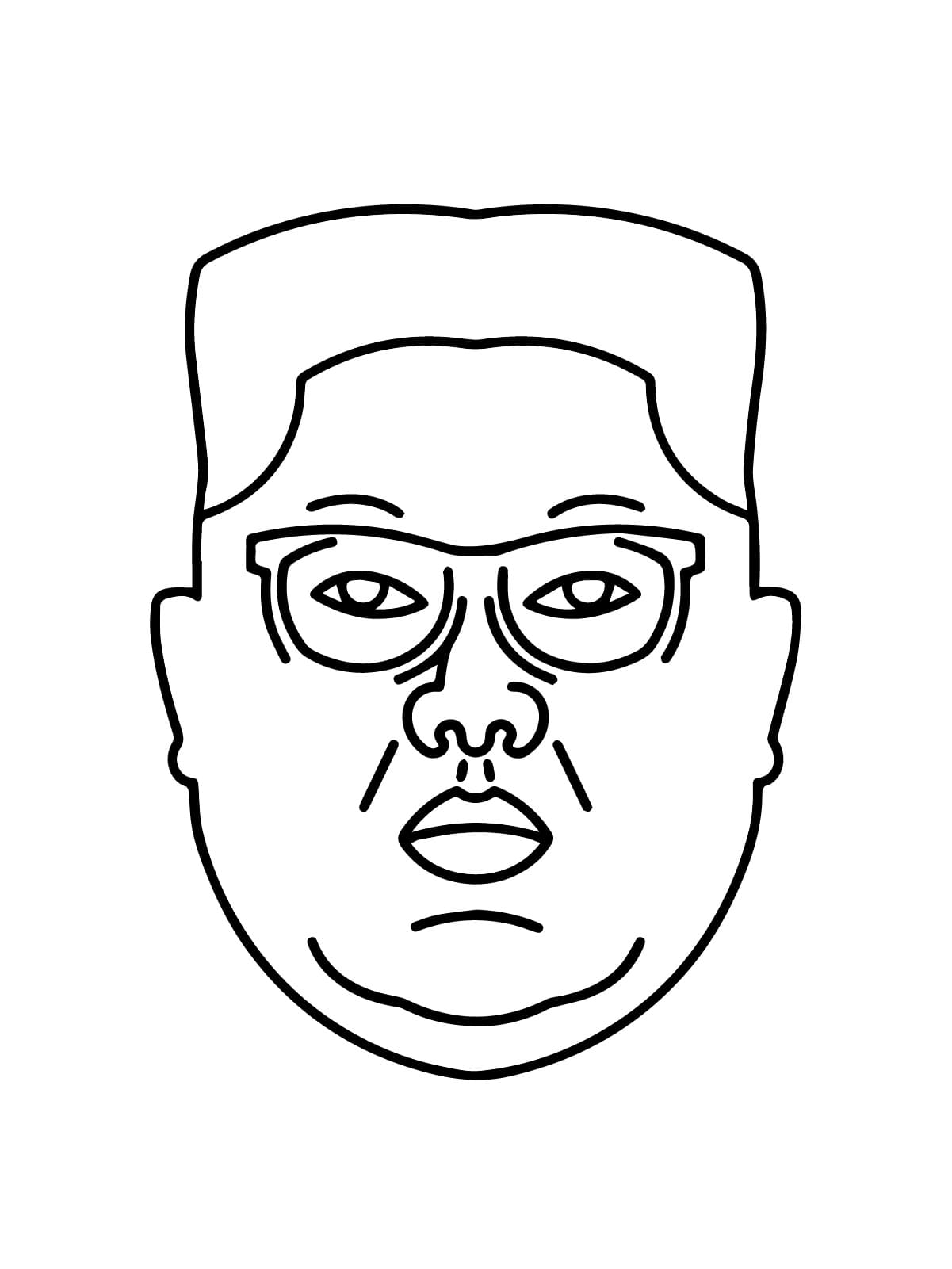 Face of Kim Jong Un