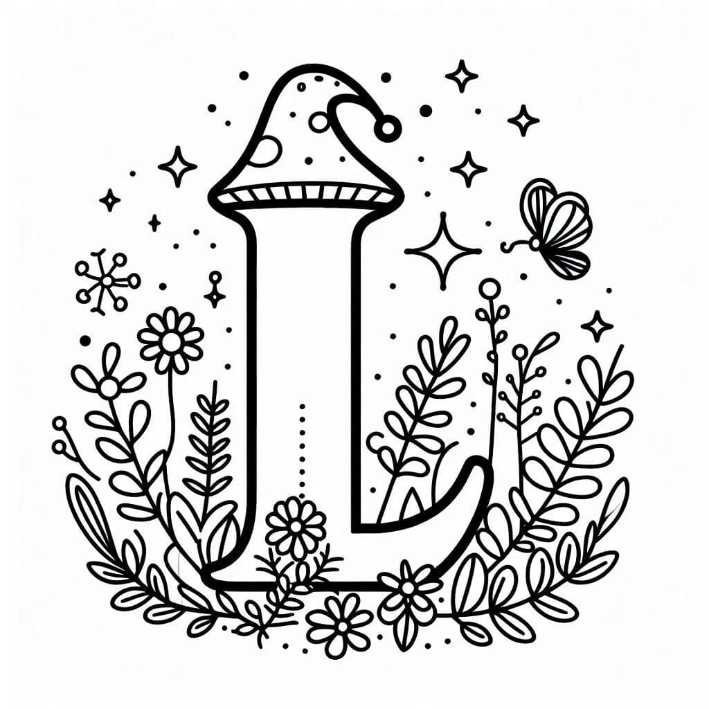 Fairy Tale Alphabet Letter L coloring page