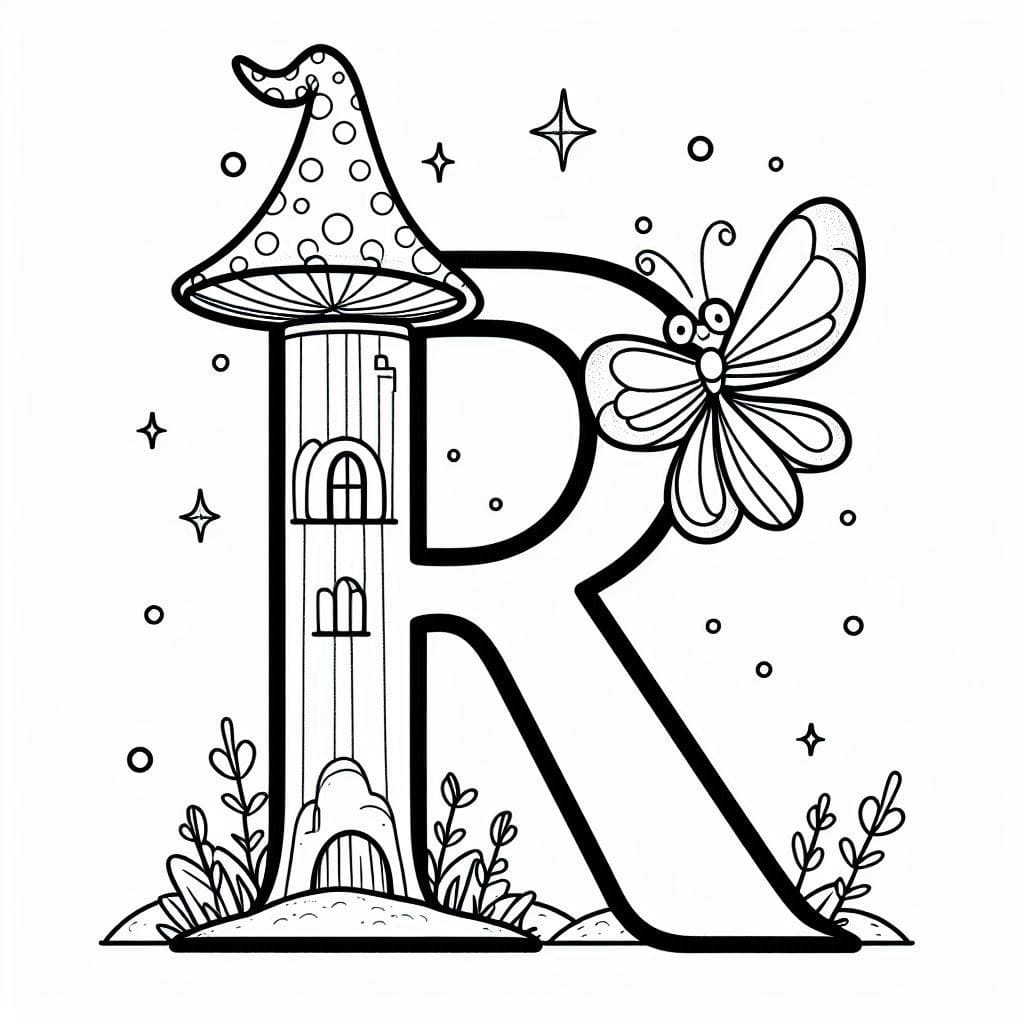 Fairy Tale Alphabet Letter R coloring page