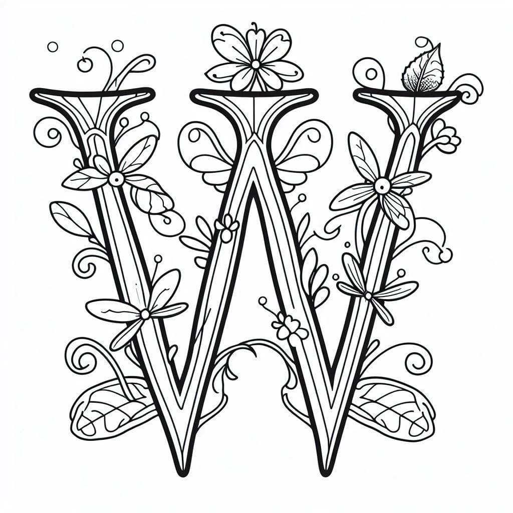 Fairy Tale Alphabet Letter W coloring page