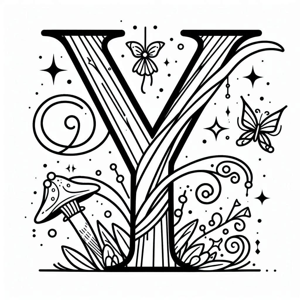 Fairy Tale Alphabet Letter Y coloring page