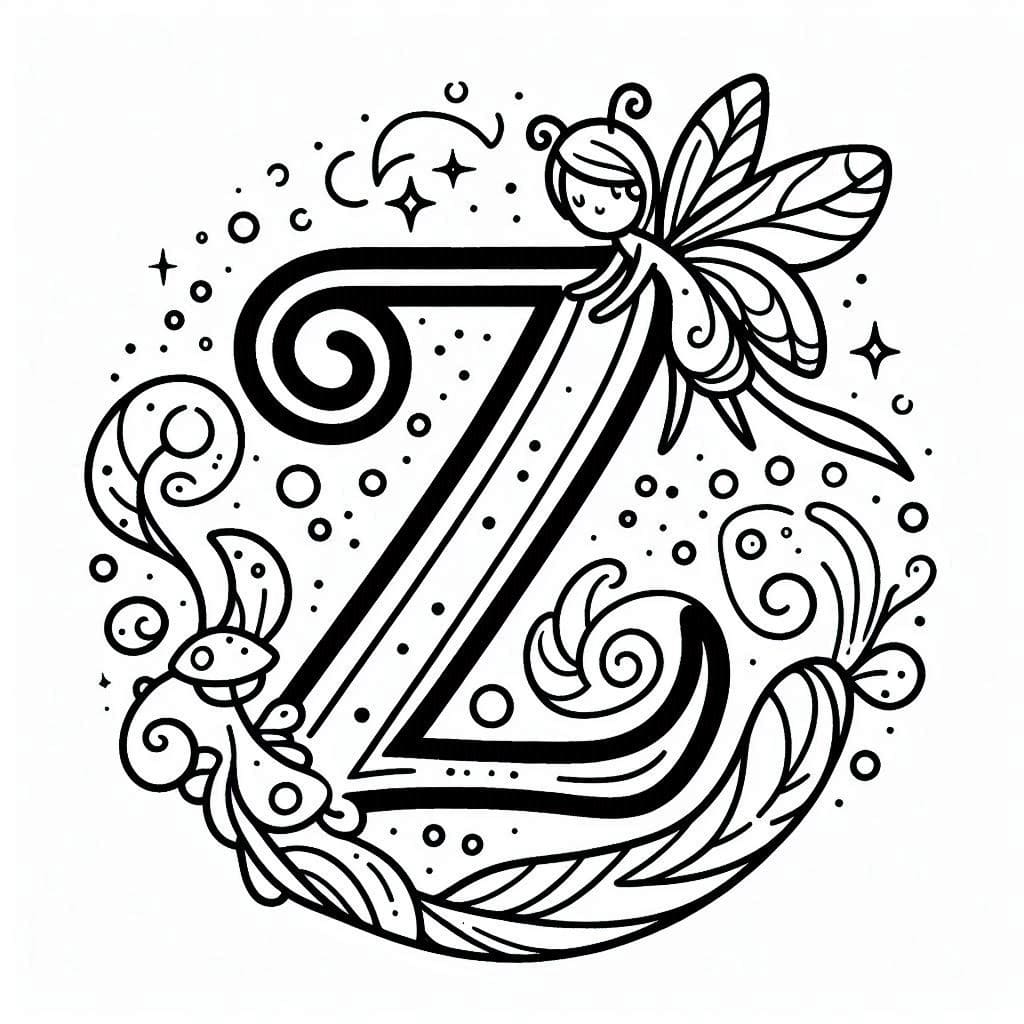 Fairy Tale Alphabet Letter Z coloring page