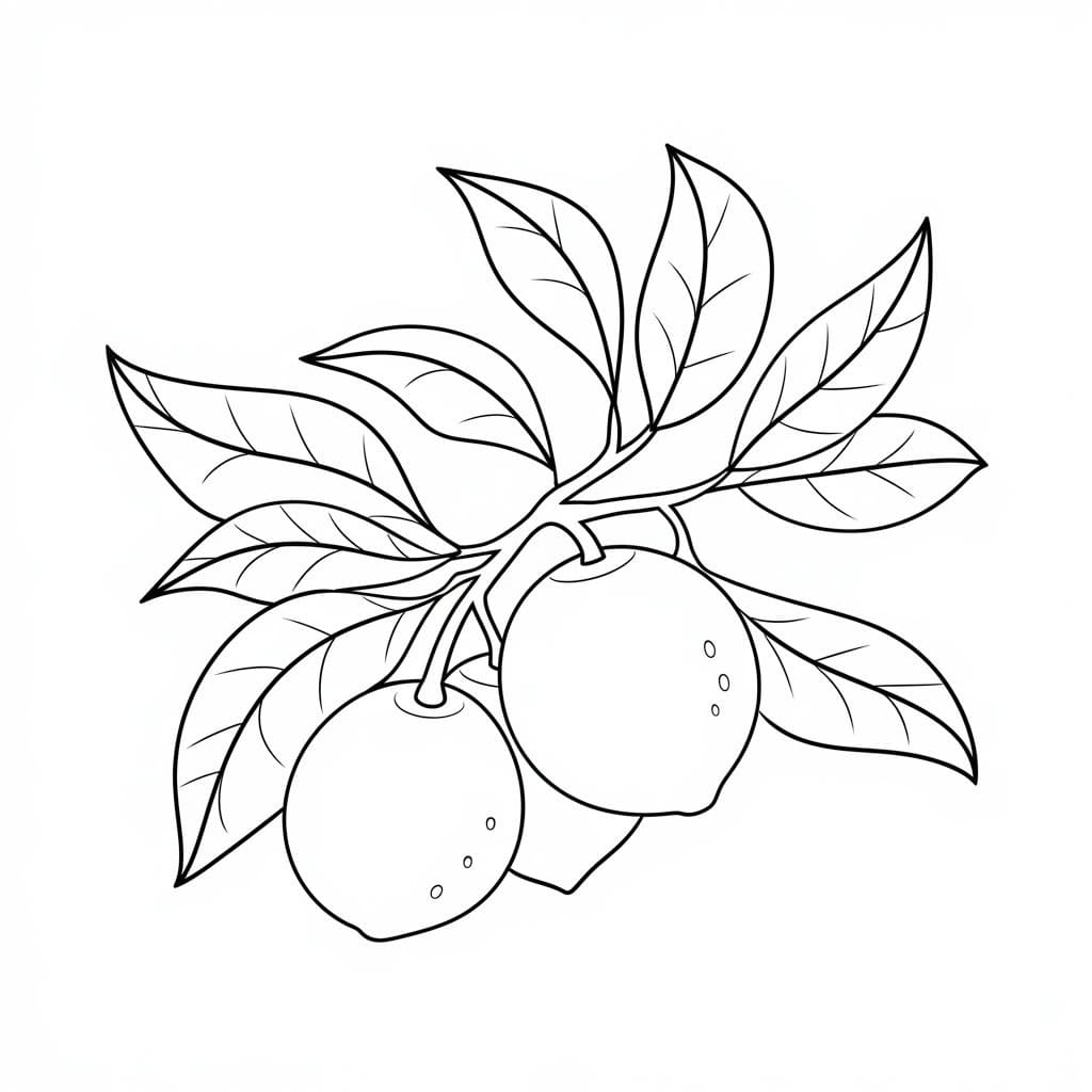 Free Citrus Plant coloring page