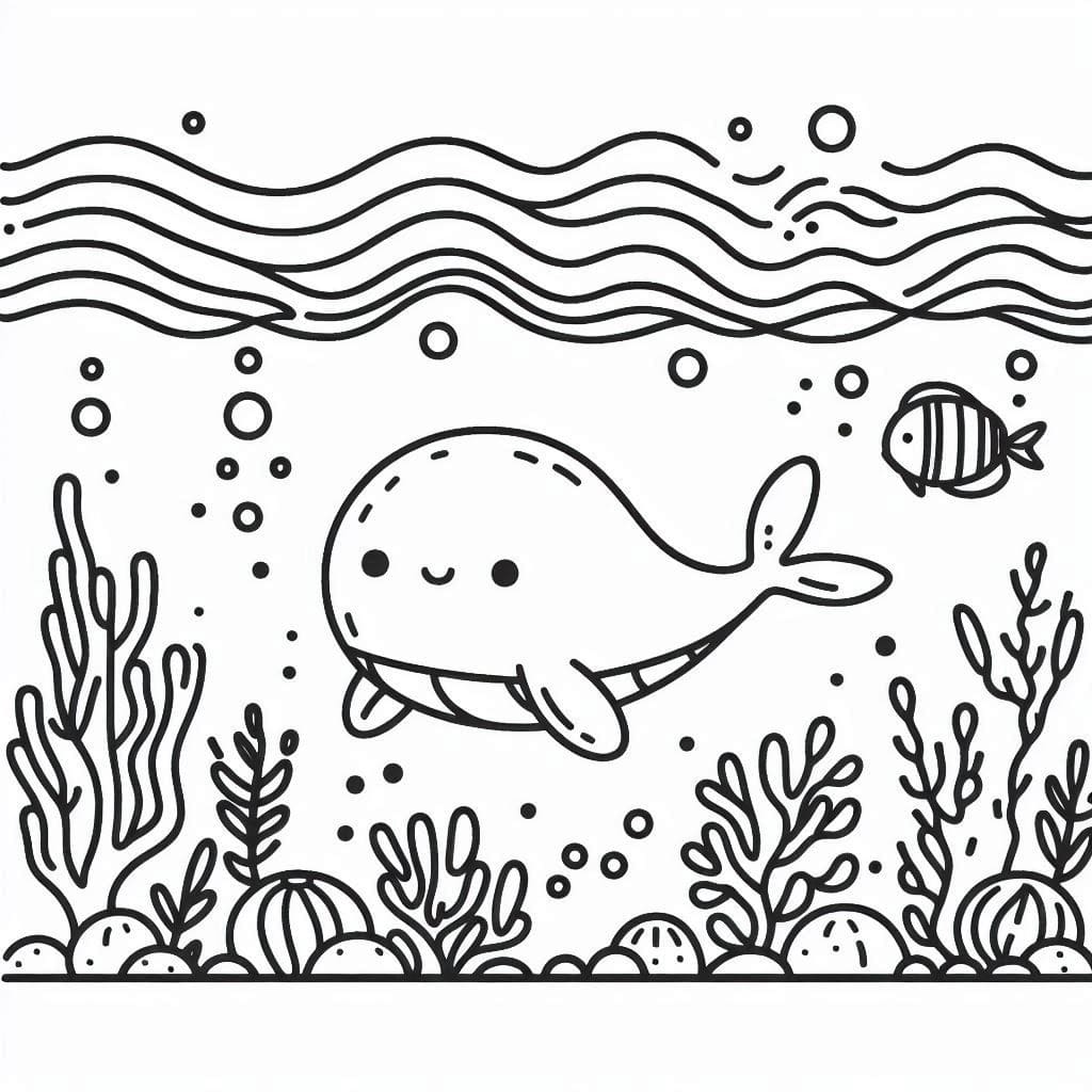 Free Ocean Scene For Kids coloring page