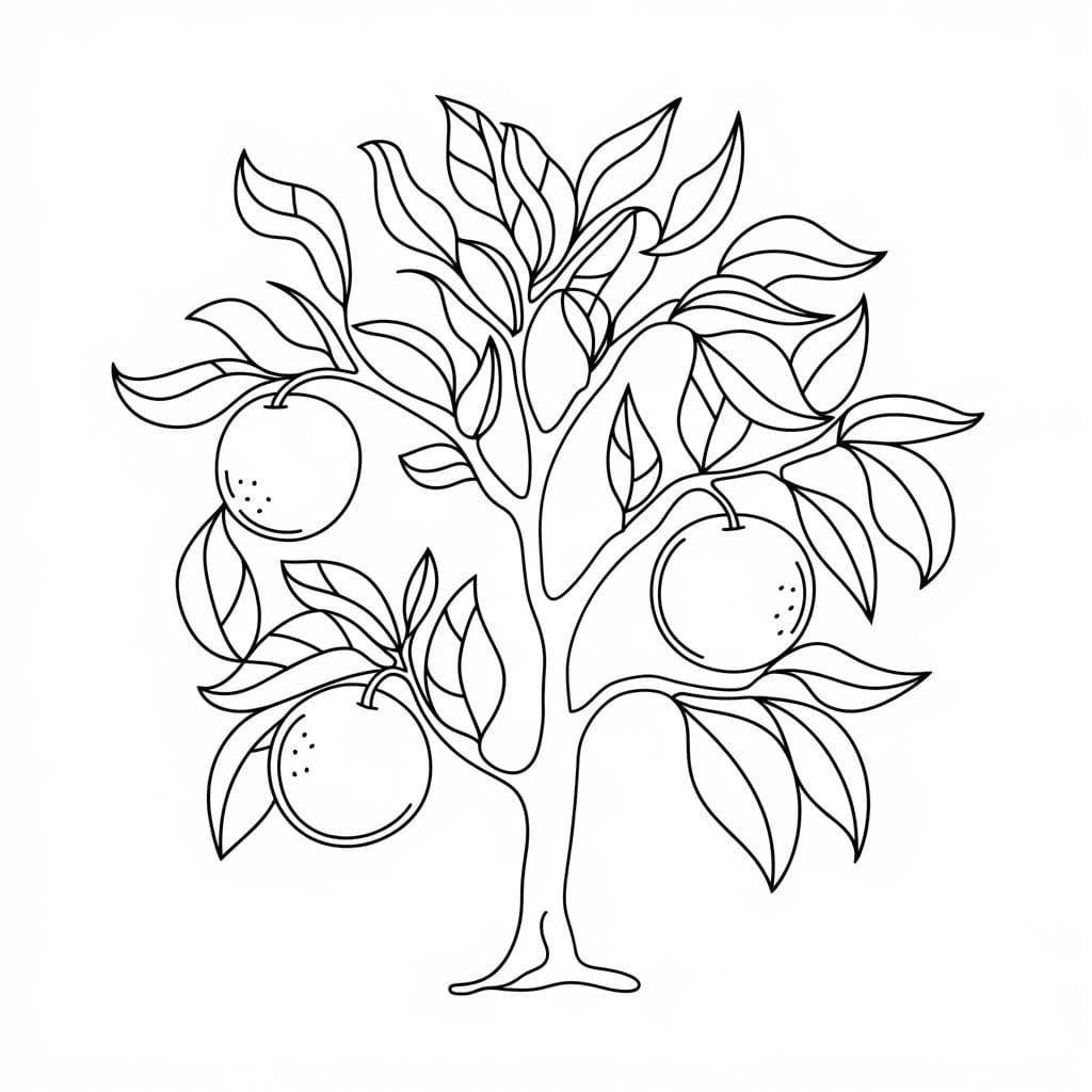 Free Printable Citrus Plant coloring page