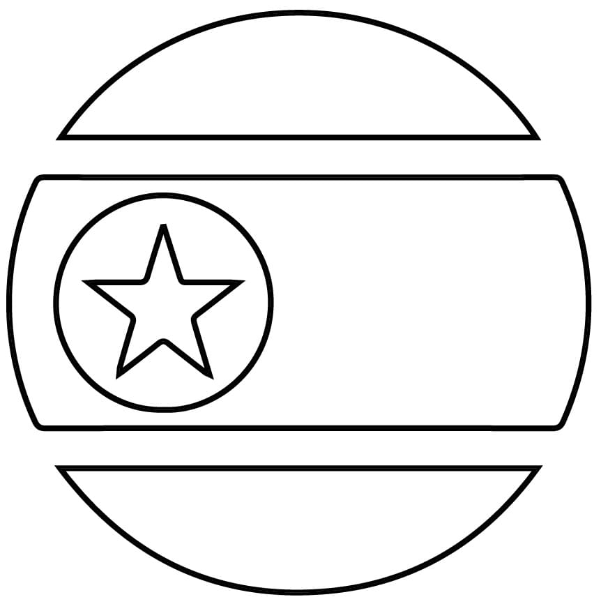 Free Printable North Korea Flag coloring page