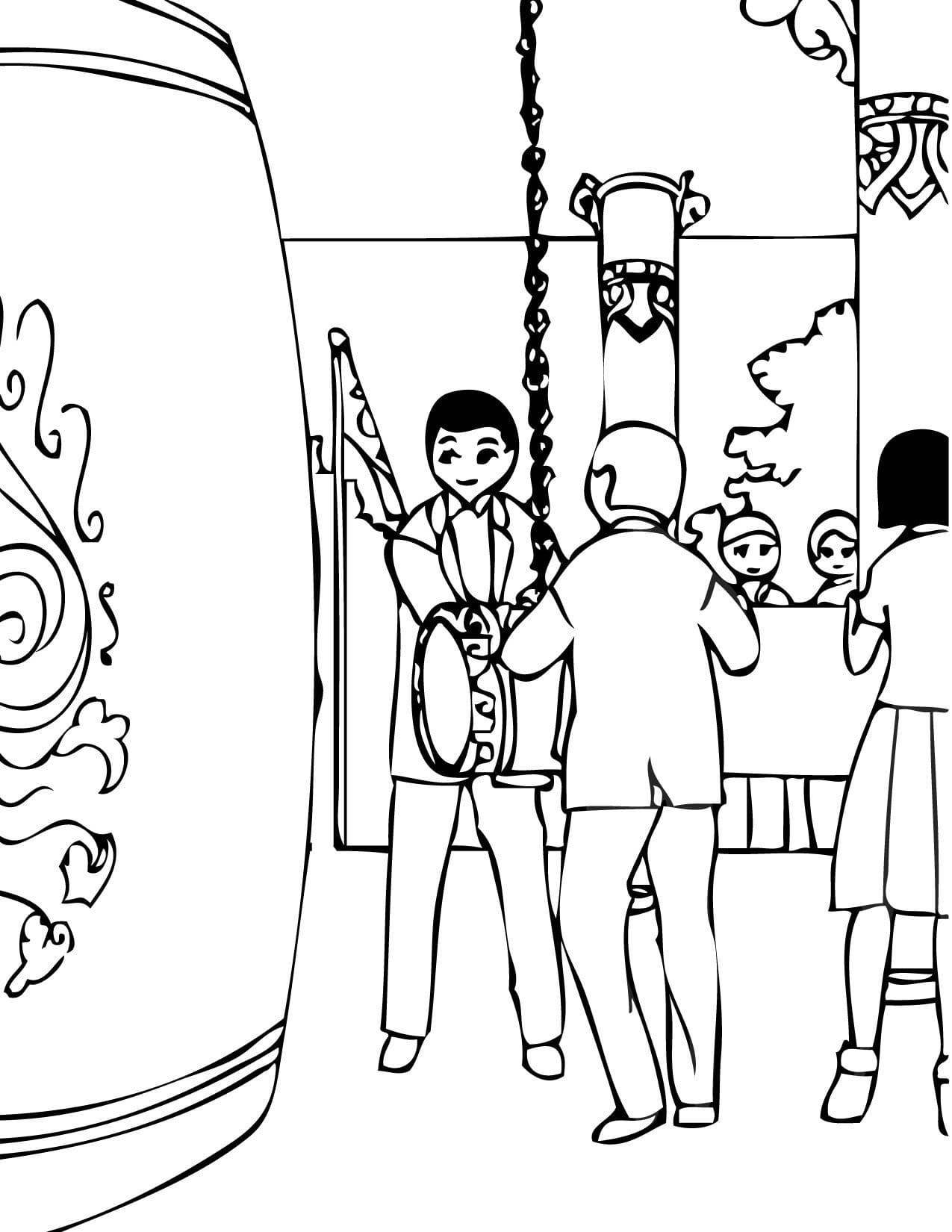 Holiday South Korea coloring page