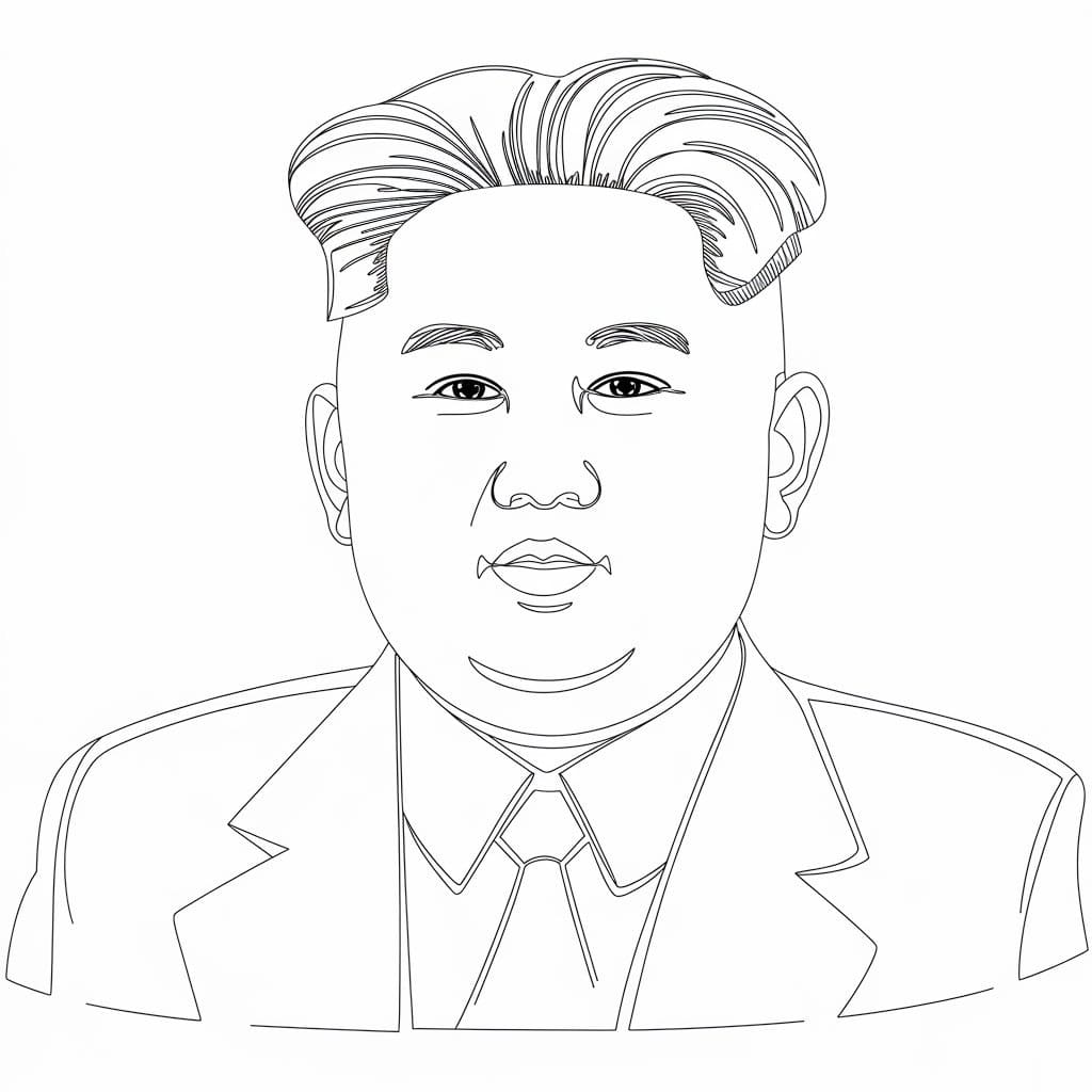 Kim Jong Un Image coloring page