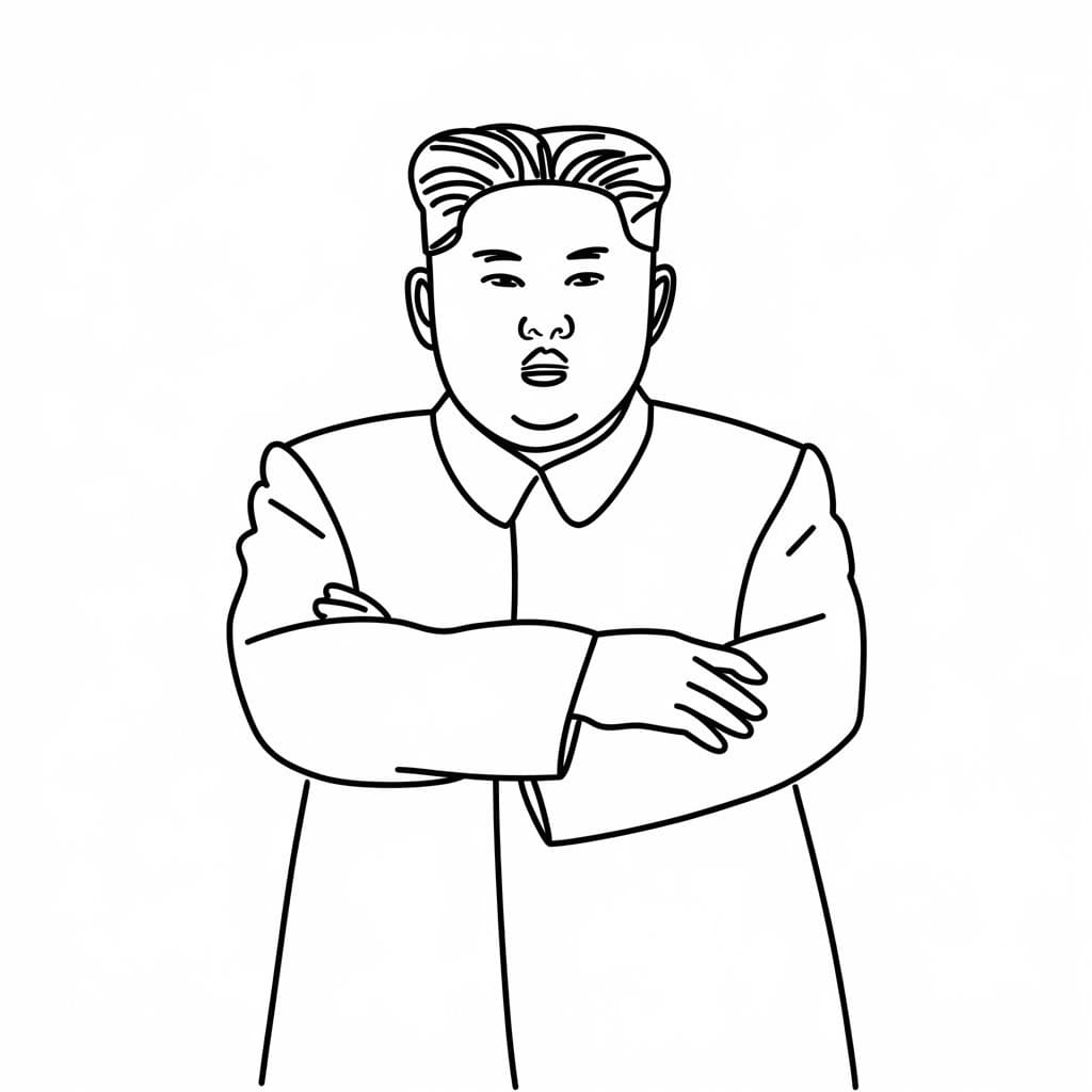 Kim Jong Un Printable coloring page