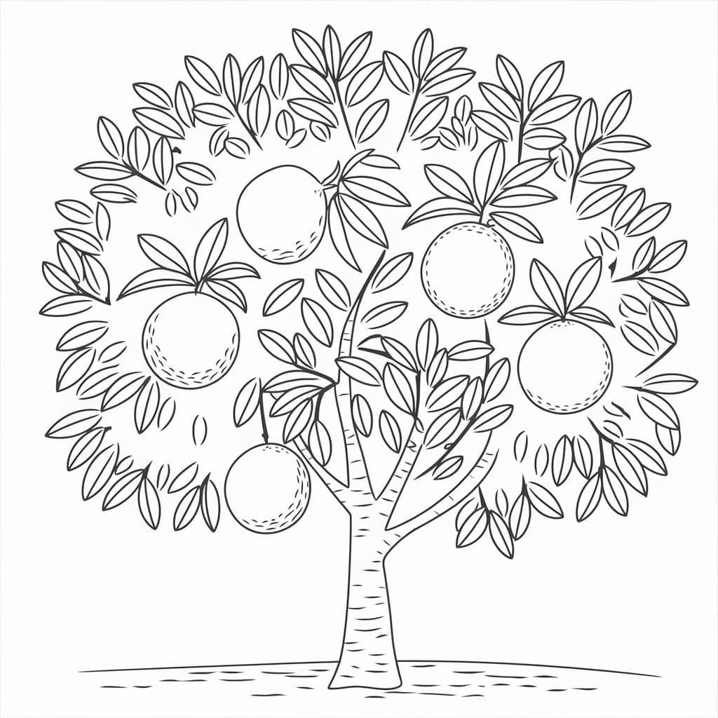 Nice Citrus Plant coloring page