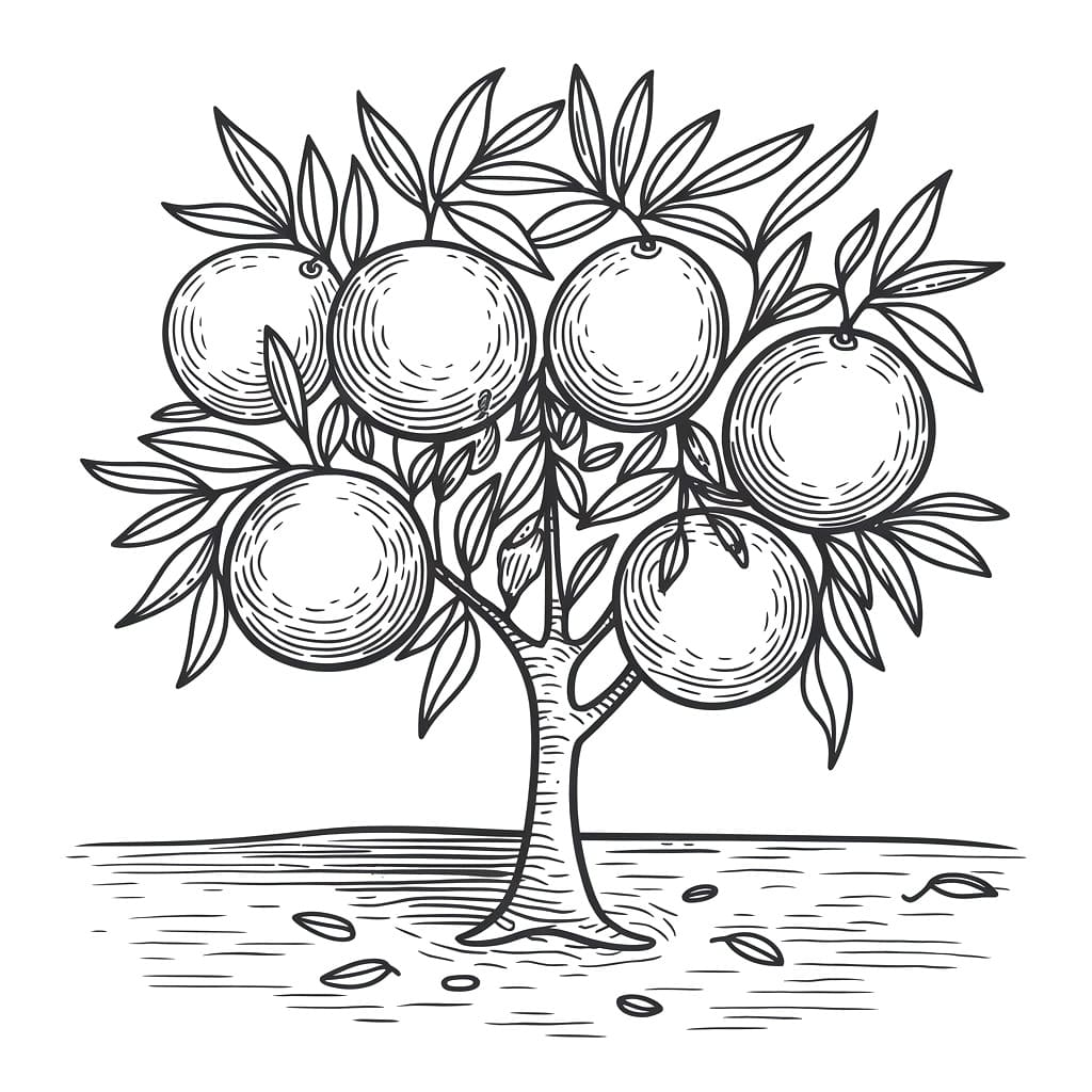 Normal Citrus Plant coloring page