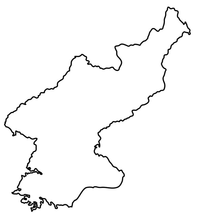 North Korea Map coloring page