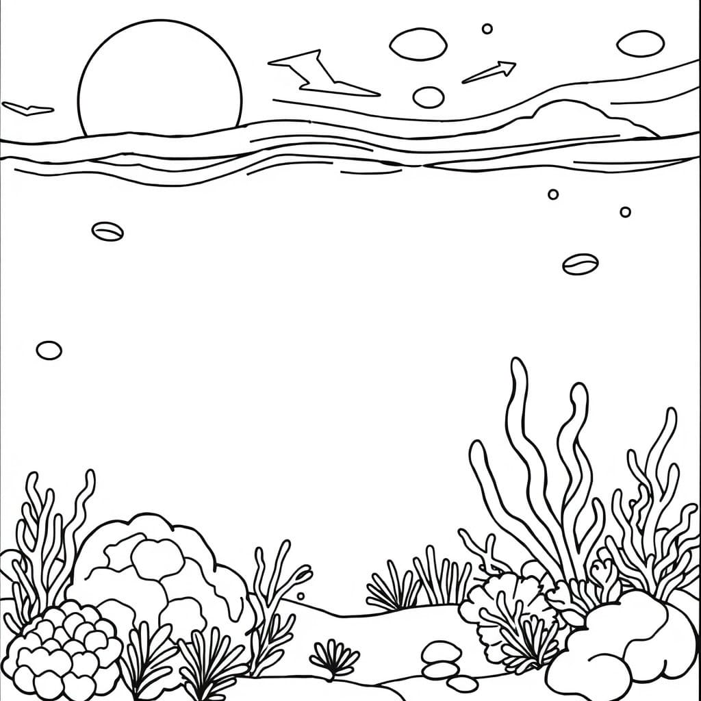 Ocean Scene For Children coloring page