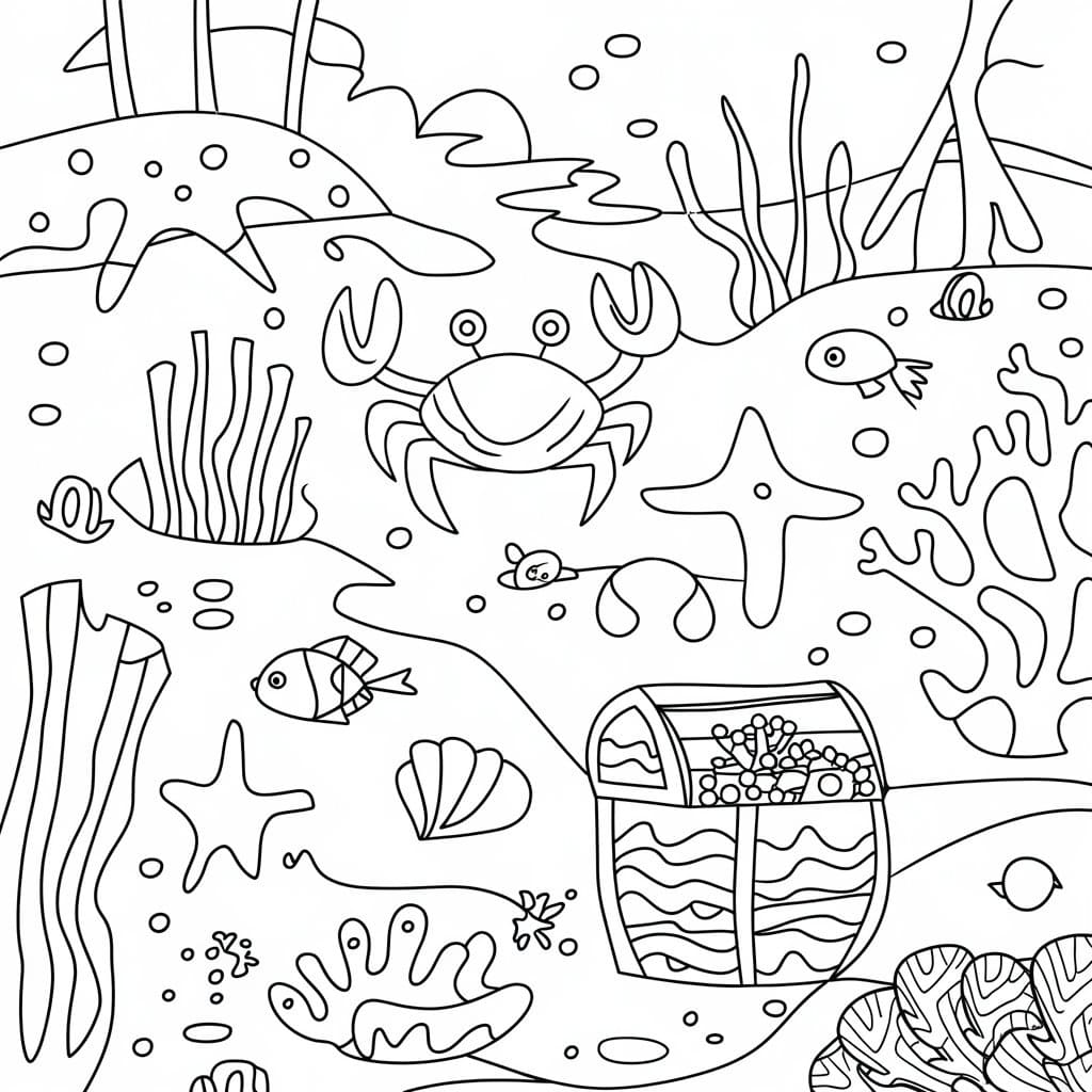 Ocean Scene For Free coloring page