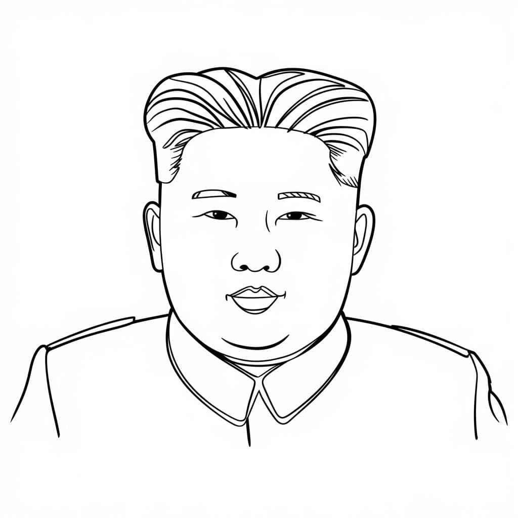 Printable Kim Jong Un coloring page