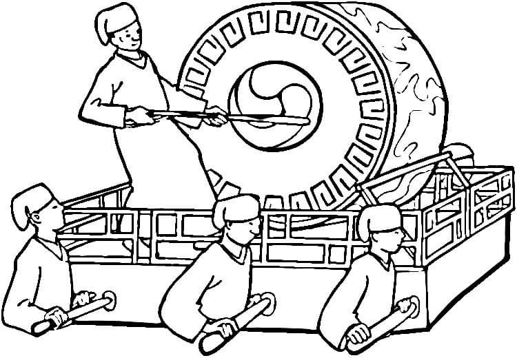 South Korea Ceremony coloring page