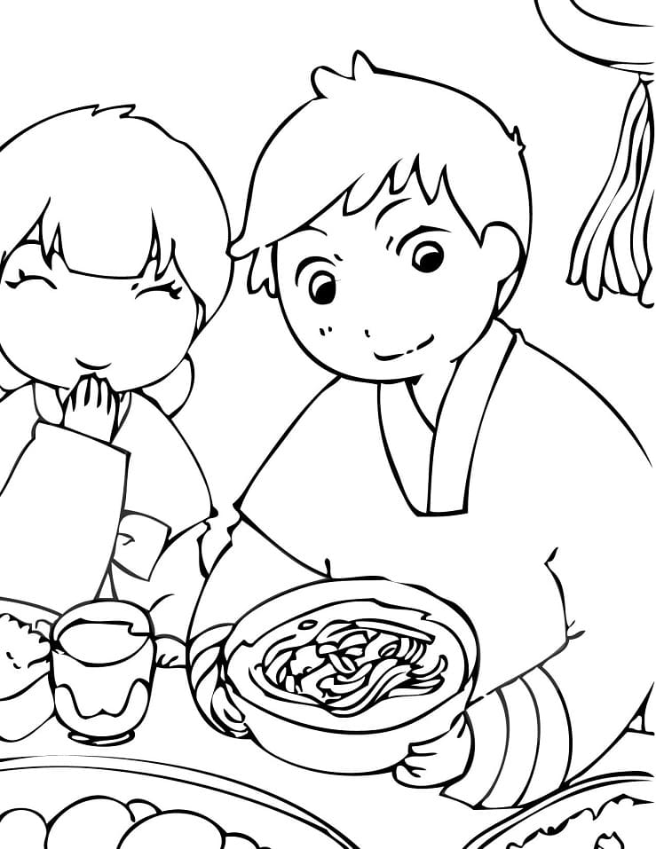 South Korean coloring page