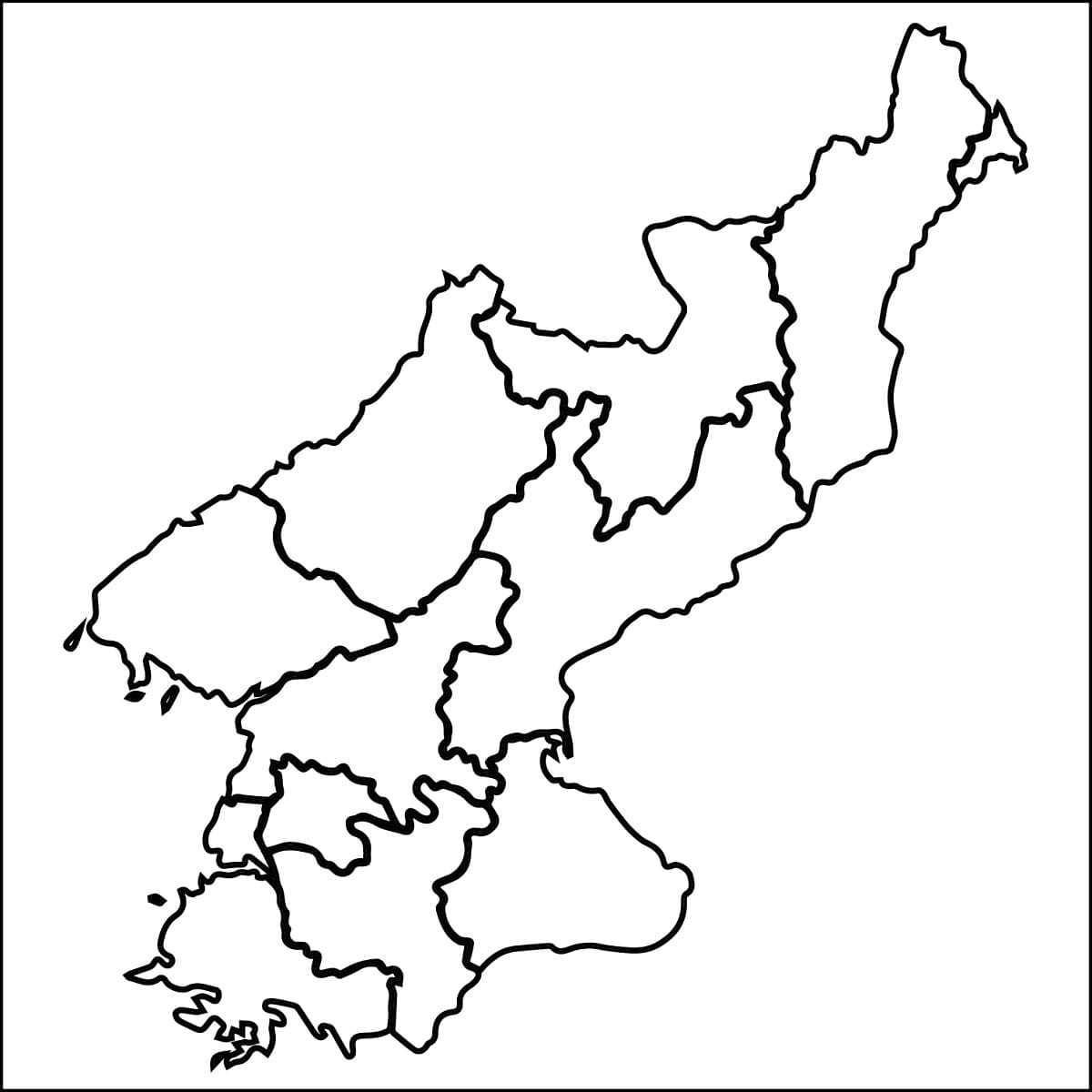 The Map of North Korea